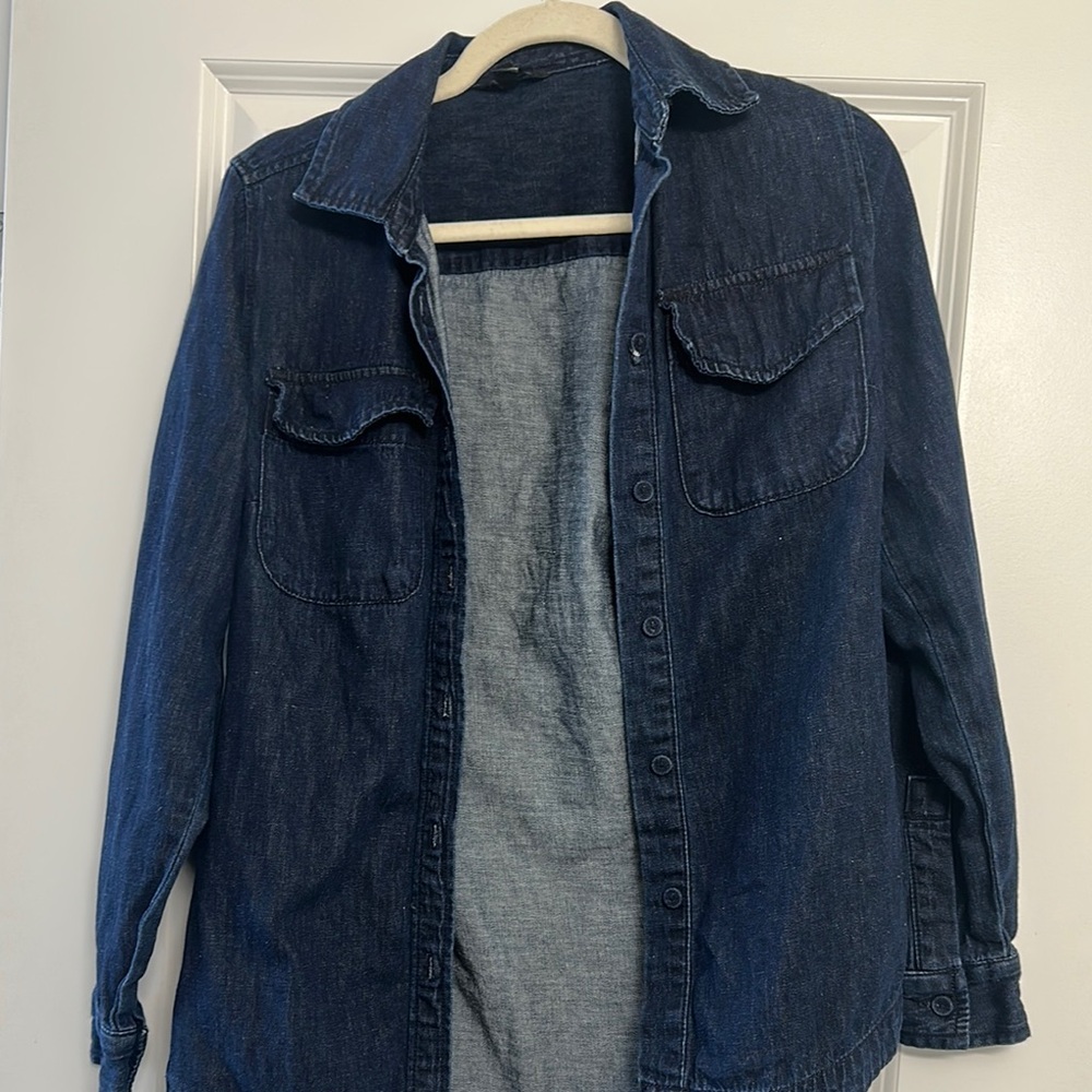 Dark Blue Denim Shirt